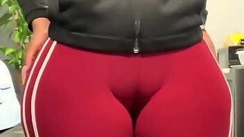 girl w Black Latex Pants Sucks Cock gets Anal Creampie
