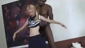 Cheerleader Black Blonde Interracial 